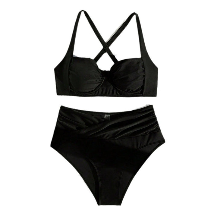 Damen Hochtaillierter Bikini mit gestütztem Oberteil Echo Archiv