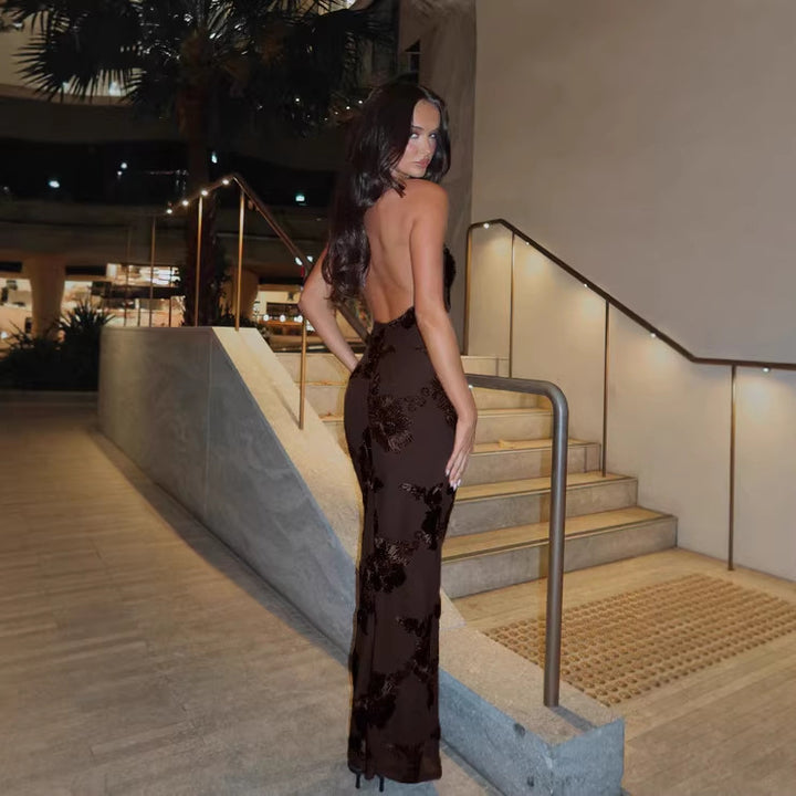 Damen Elegantes Maxikleid mit floralem Muster und Trägern Echo Archiv