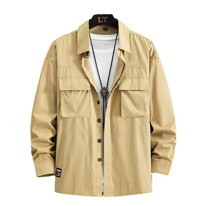 Herren Utility-Hemdjacke mit praktischen Taschen Echoarchiv