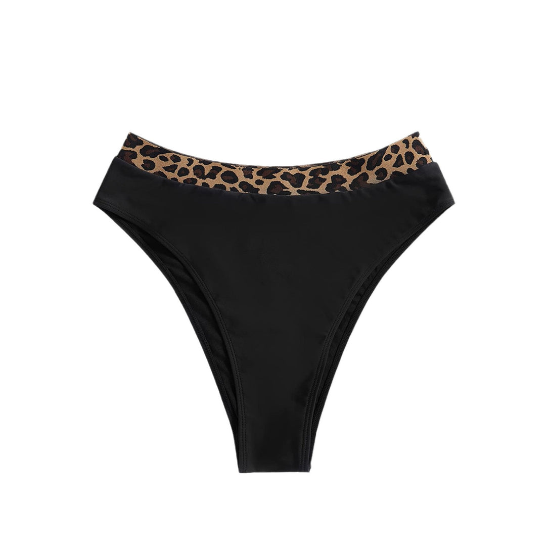 Damen Hochtailliertes Bikini-Unterteil mit modischem Leopardenmuster Echo Archiv