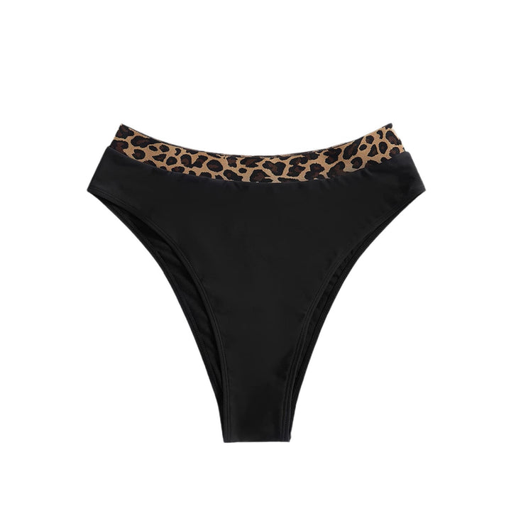Damen Hochtailliertes Bikini-Unterteil mit modischem Leopardenmuster Echo Archiv