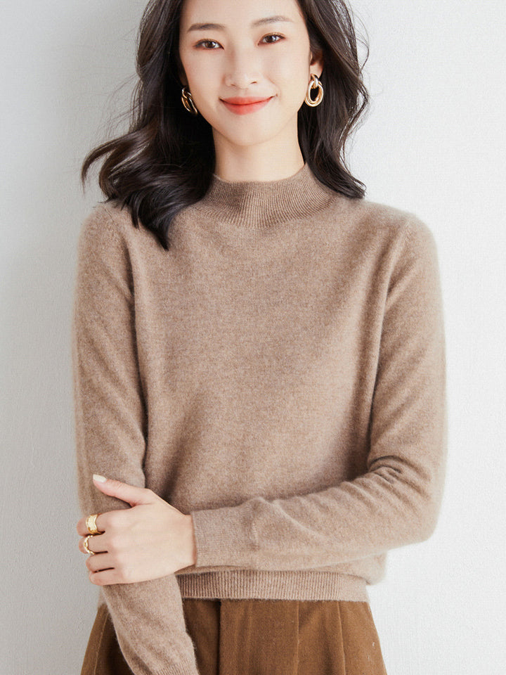 Damen Kurzrollkragen Feinstrickpullover mit leichtem Mohair-Effekt Echoarchiv