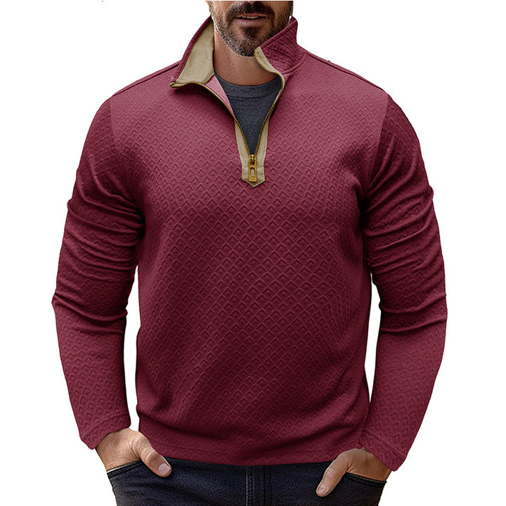 Herren Stehkragenpullover mit Reißverschluss Echoarchiv