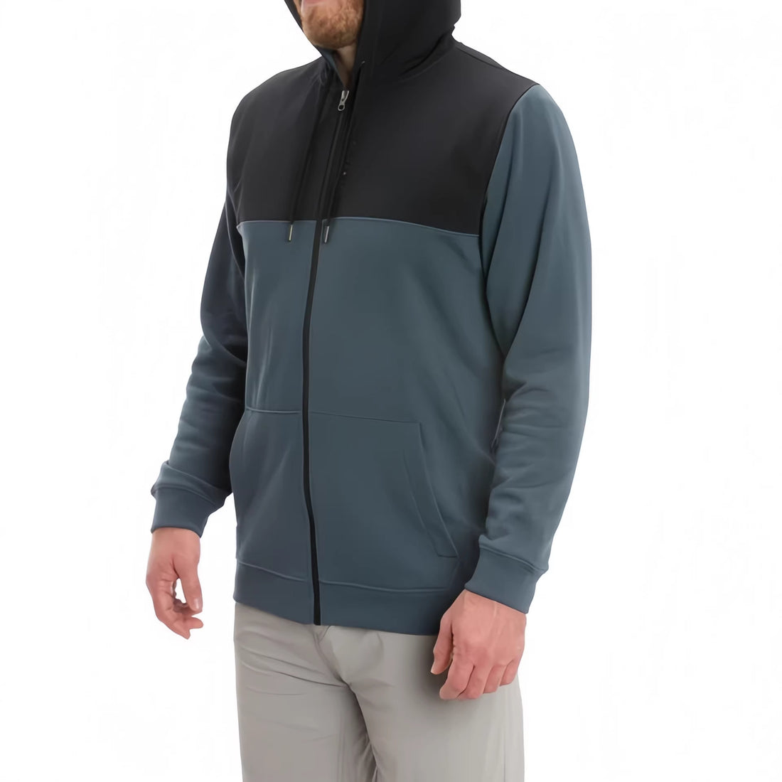 Herren Sportliche Kapuzenjacke mit stylischem Farbblock-Design – Cavarno