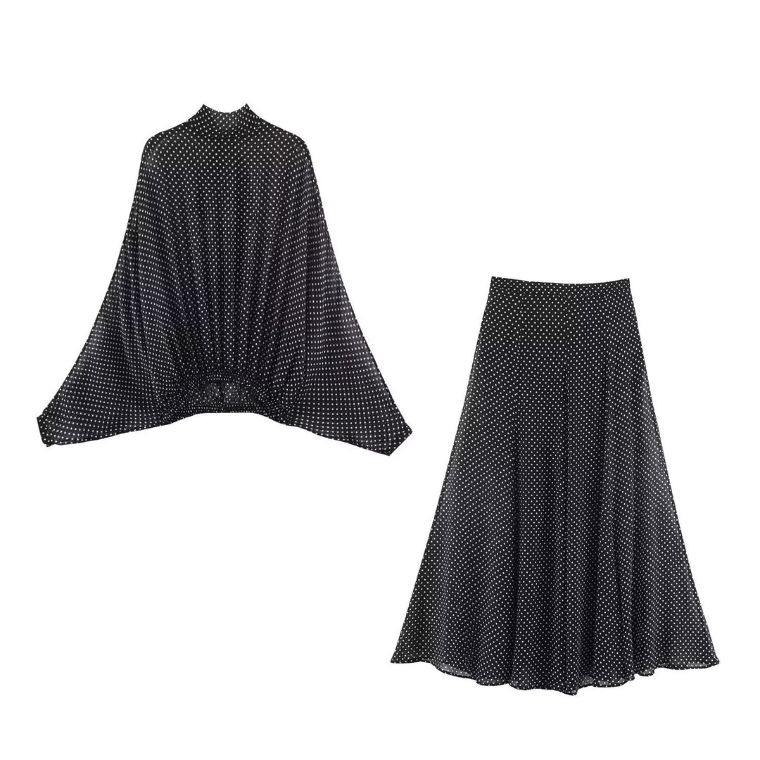 Damen Maxirock mit elegantem Pünktchenmuster und fließendem Schnitt Echo Archiv