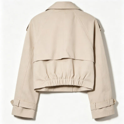 Damen Modische Kurze Trenchjacke Echo Archiv