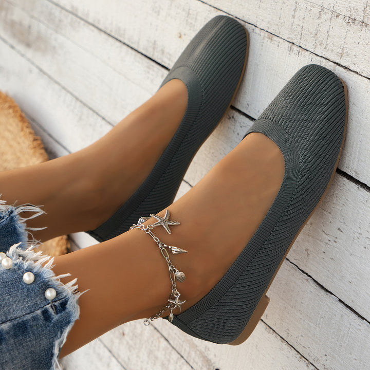 Damen Flexible Strick‑Slipper mit orthopädisch gepolstertem Fußbett Echoarchiv