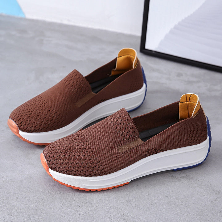 Damen Slip-On Plateausneaker mit gestricktem Obermaterial Echoarchiv