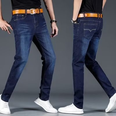 Herren Slim Fit Jeans mit elastischem Bund und modernen Akzenten Echoarchiv