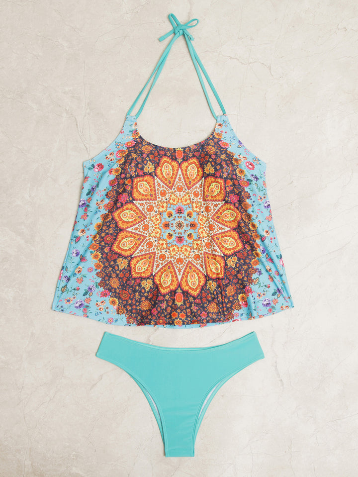Damen Tankini-Set mit modischem Muster und lässigem Schnitt Echo Archiv