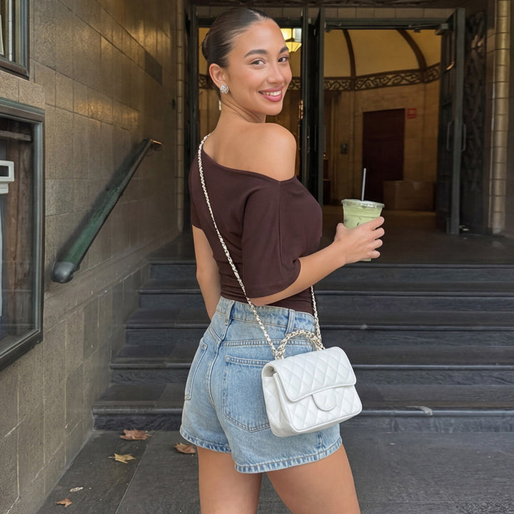 Damen Offshoulder Oberteil mit Schnürung Echo Archiv
