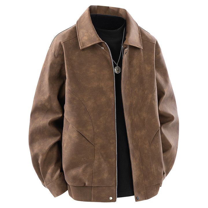 Herren Kunstlederjacke im modernen Schnitt mit vielen praktischen Taschen Echoarchiv
