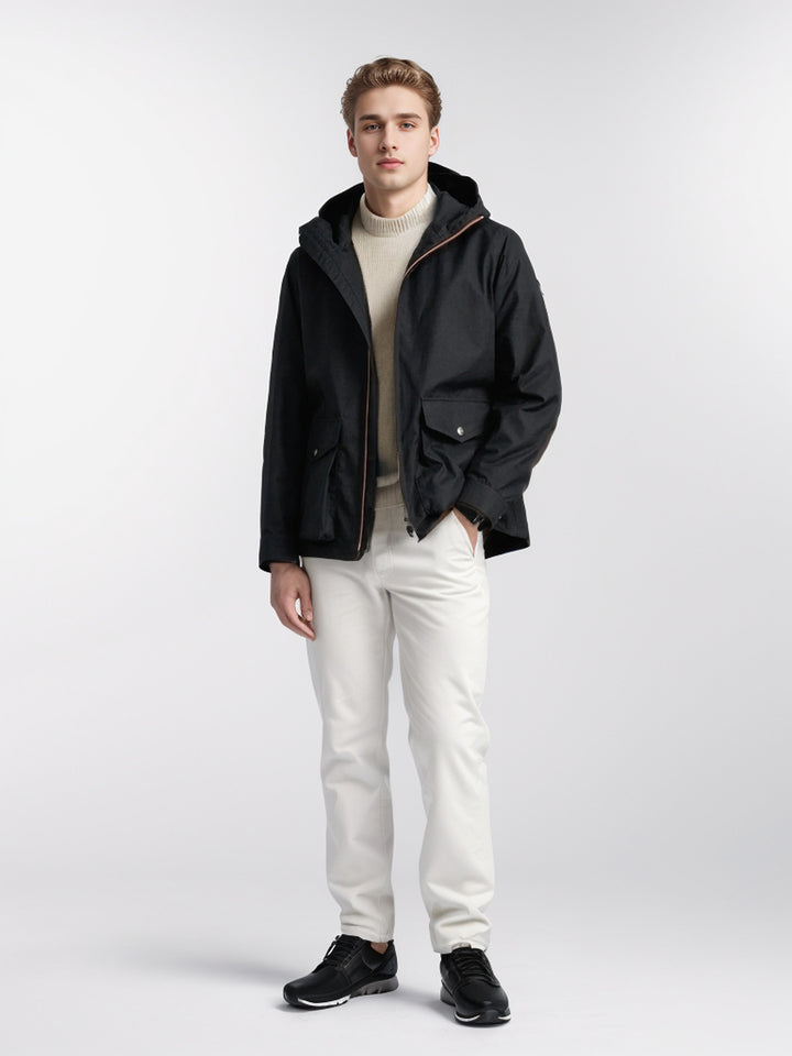 Herren multifunktionale Übergangsjacke mit verstellbarer Kapuze Echoarchiv