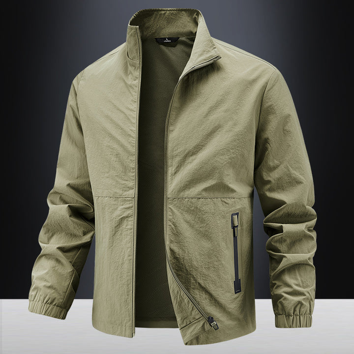 Herren Leichte technische Übergangsjacke mit Stehkragen atmungsaktivem Mesh-Futter und wasserabweisenden Reißverschlusstaschen Echo Archiv