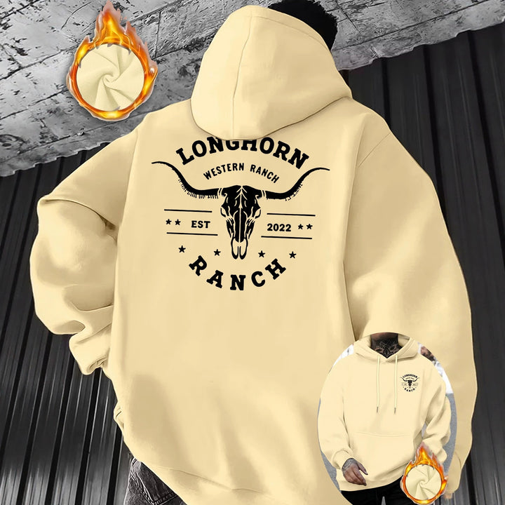 Herren Komfortabler Kapuzenpullover mit markantem Druck Echoarchiv