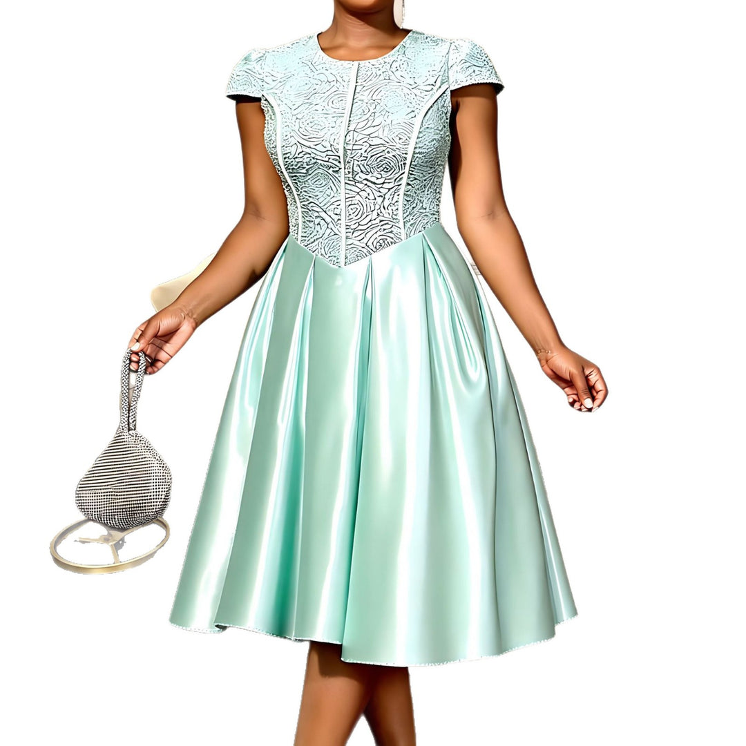 Damen Festliches Cocktailkleid mit floralem Spitzenoberteil und schwingendem Rock Echo Archiv