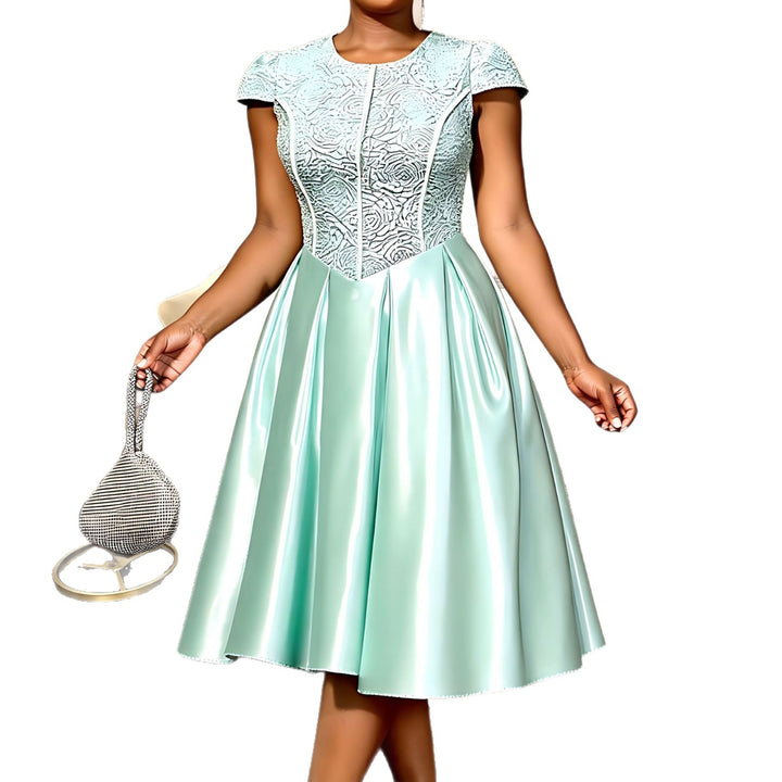 Damen Festliches Cocktailkleid mit floralem Spitzenoberteil und schwingendem Rock Echo Archiv