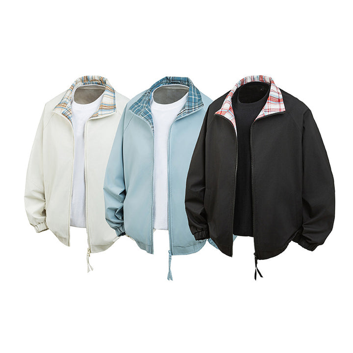 Damen Lässige Übergangsjacke mit kariertem Kragen Echo Archiv