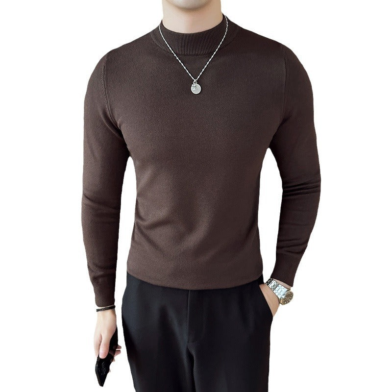 Herren modischer Pullover mit hohem Kragen und eleganter Passform Echoarchiv