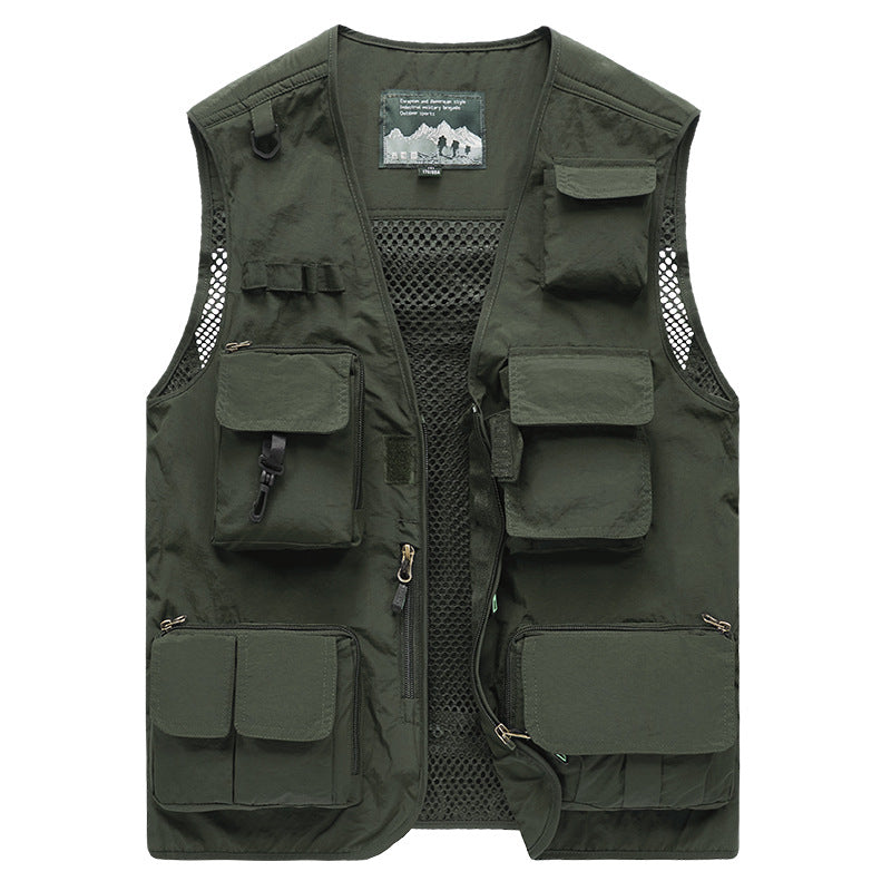 Herren Multifunktionale Angel- und Outdoorweste mit Mesh-Rücken und Mehrfachtaschen – Marzano