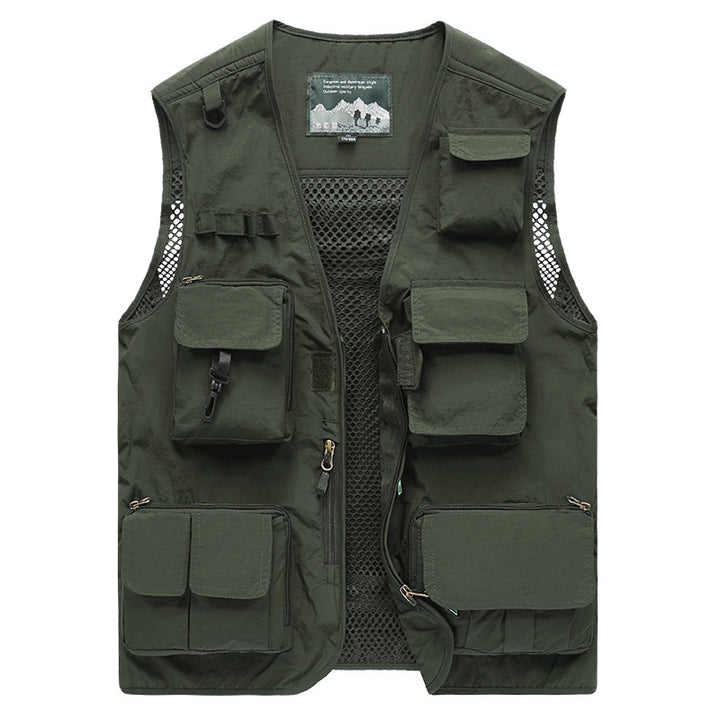 Herren Multifunktionale Angel- und Outdoorweste mit Mesh-Rücken und Mehrfachtaschen – Marzano