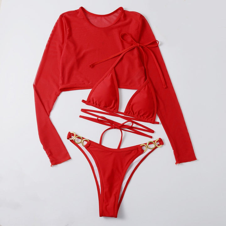 Damen Bikini-Set mit langem Oberteil und verstellbaren Bändern Echo Archiv