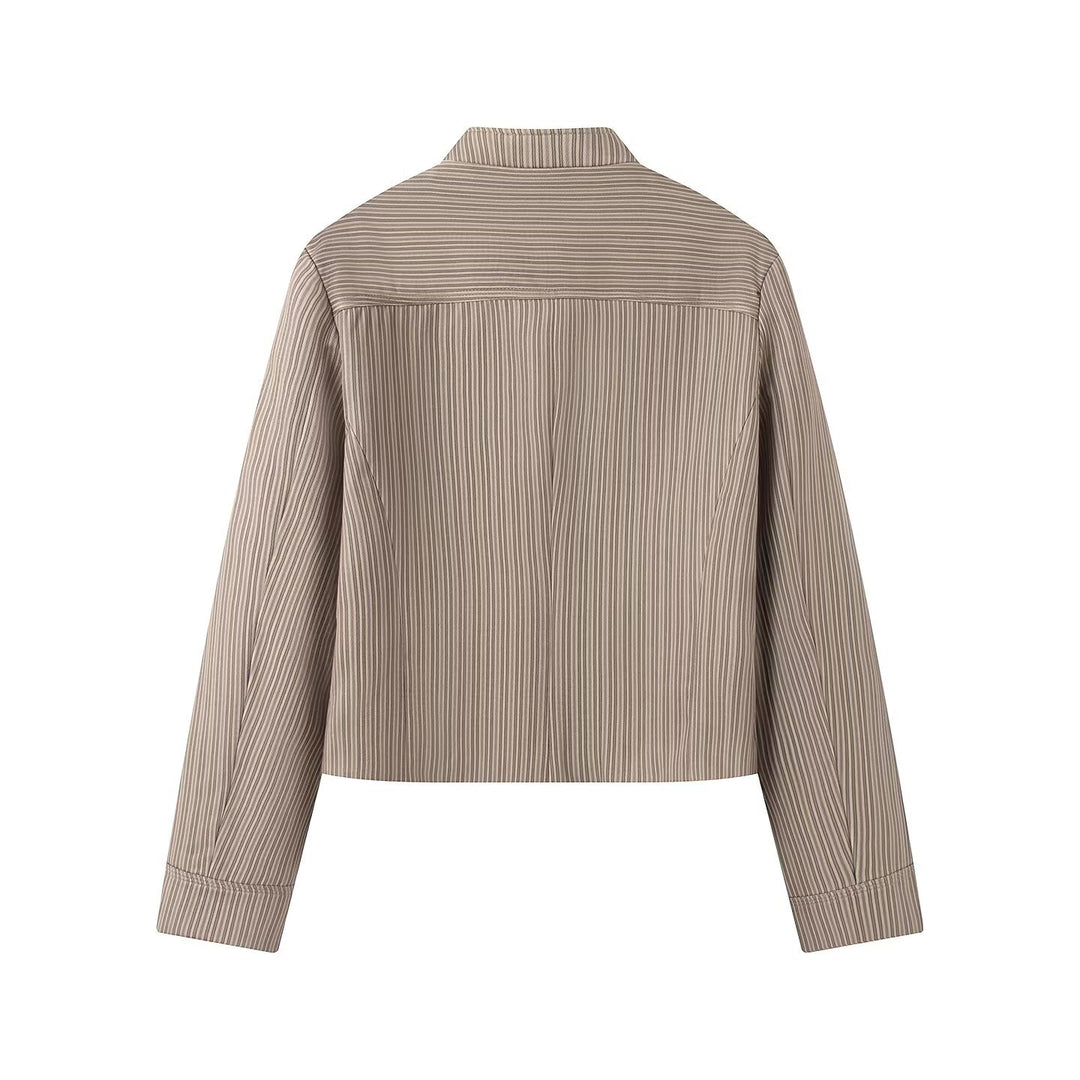Damen Kurzjacke im Military-Stil mit Stehkragen und Zierknopfreihe Echo Archiv