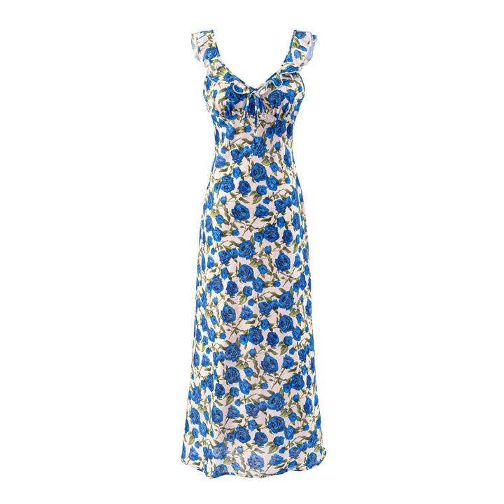 Damen Maxikleid mit floralem Design und verstellbaren Spaghetti-Trägern Echo Archiv