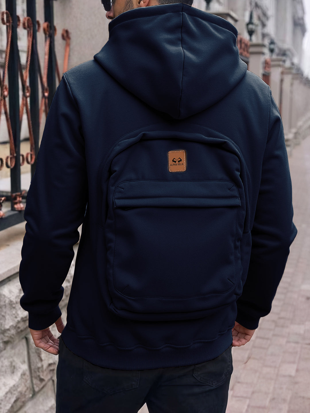Herren Lässiger Kapuzenpullover mit praktischen Taschen Echo Archiv