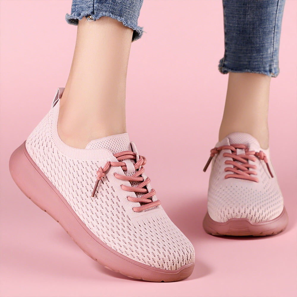 Damen nan atmungsaktiver Strick-Freizeit-Sneaker mit elastischem Schlupfkragen und stoßdämpfender EVA-Komfortsohle Echo Archiv