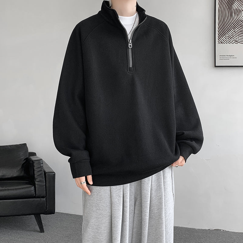 Herren Thermo-Pullover mit Stehkragen und hochwertiger Struktur Echoarchiv