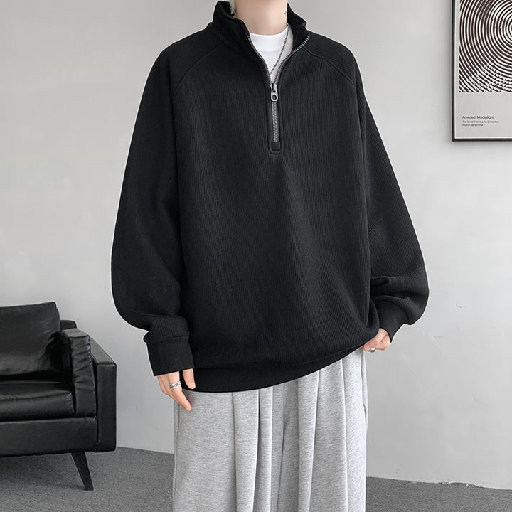 Herren Thermo-Pullover mit Stehkragen und hochwertiger Struktur Echoarchiv