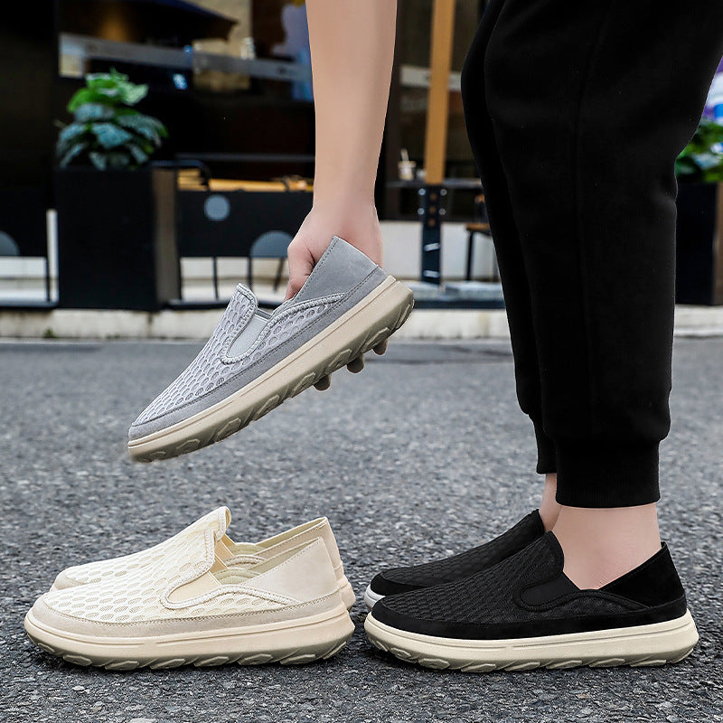 Herren nan atmungsaktiver Mesh-Slip-On Loafer mit elastischen Einsätzen und stoßdämpfender EVA-Sohle Echo Archiv