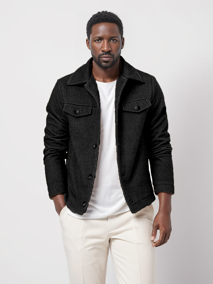 Herren modische Utility-Jacke mit strukturierten Details Echoarchiv