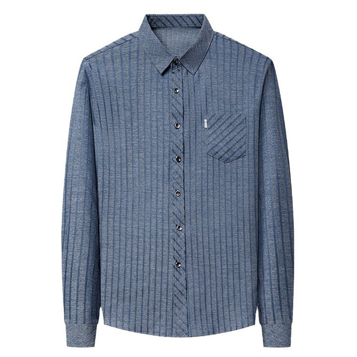 Herren stilvolles Slim-Fit Langarmhemd mit strukturiertem Design Echoarchiv