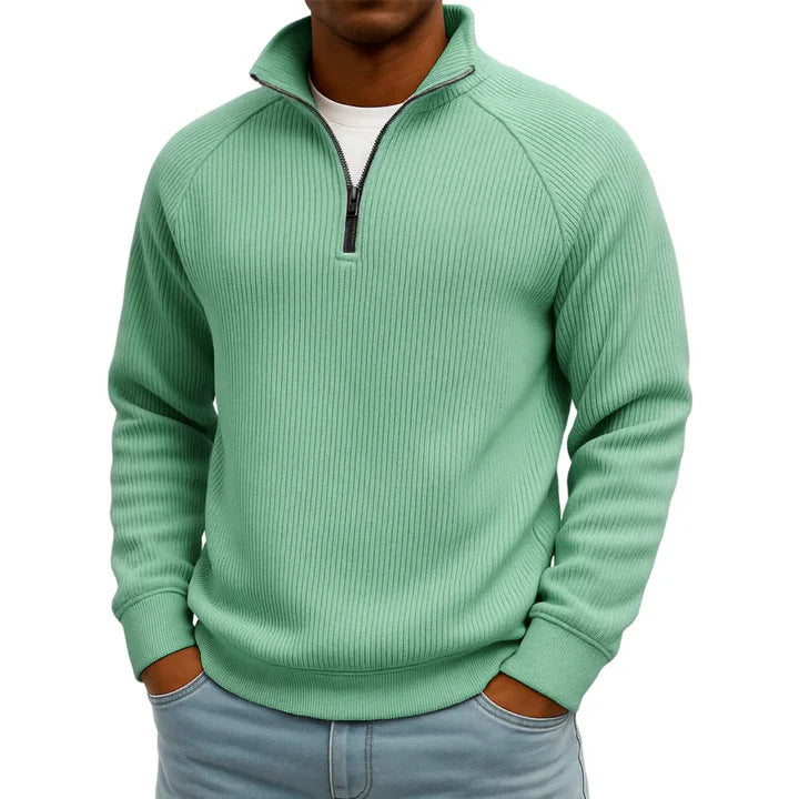 Herren Komfortabler Pullover mit Stehkragen Echoarchiv