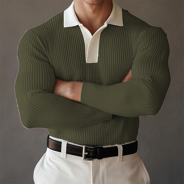 Herren Poloshirt mit strukturiertem Stoff und sportlichem Kragen Echoarchiv
