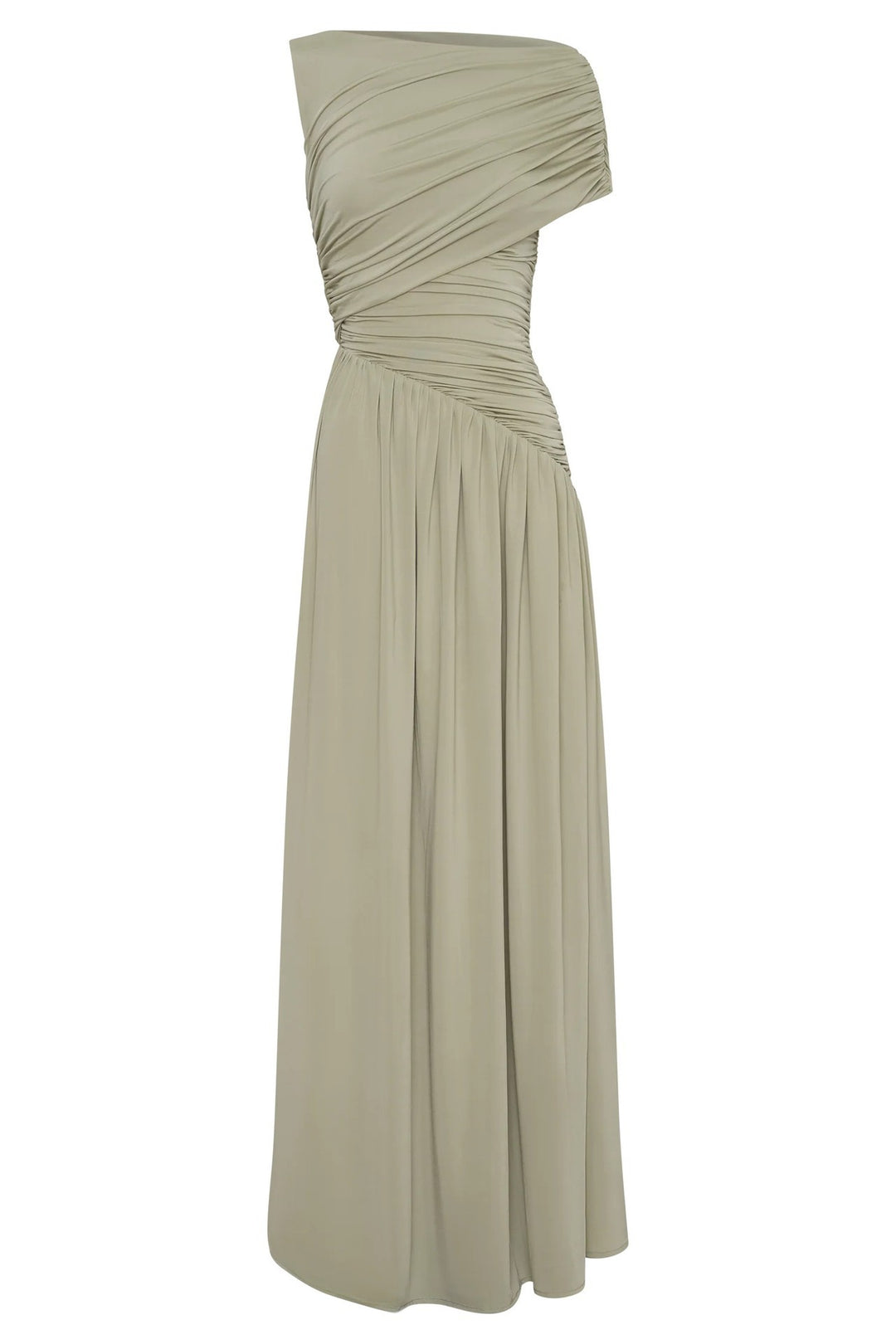 Damen Elegantes Abendkleid mit asymmetrischen Rüschendetails Echo Archiv