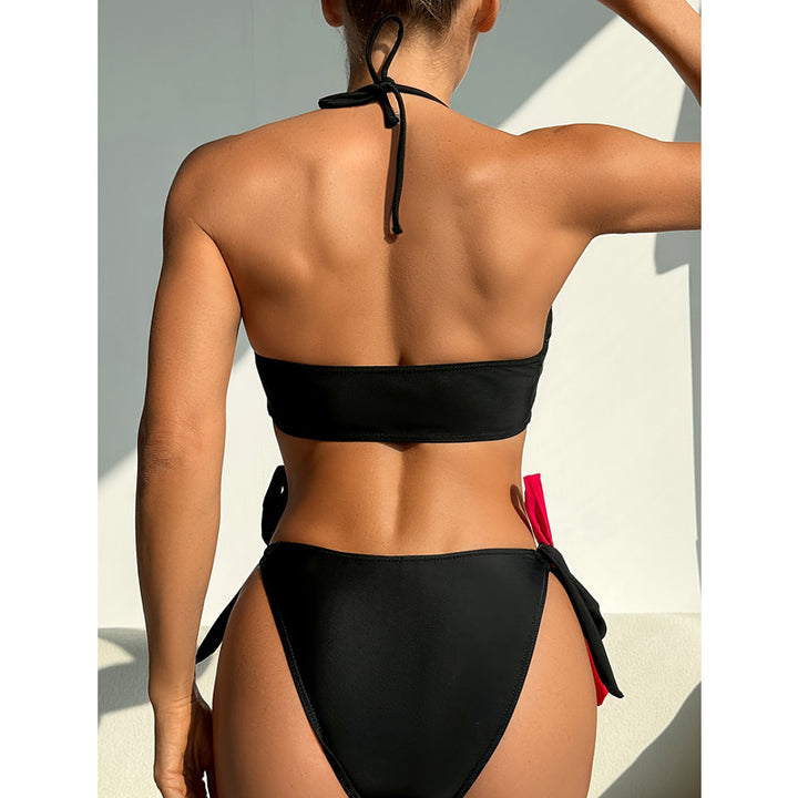 Damen Triangel-Bikini mit verstellbaren Trägern und sportlichem Rüschendesign Echo Archiv