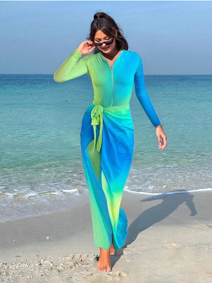 Damen Strategische UV-Schutz-Strandkleid Echo Archiv