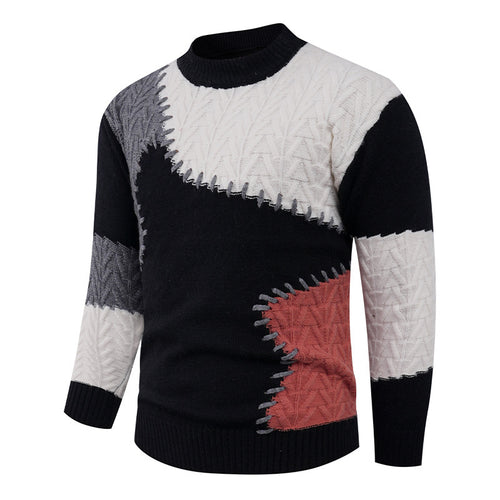Herren modischer Pullover mit einzigartigem Patchwork-Design Echoarchiv