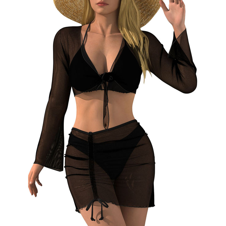 Damen Strand-Outfit mit transparenter Bluse Echo Archiv