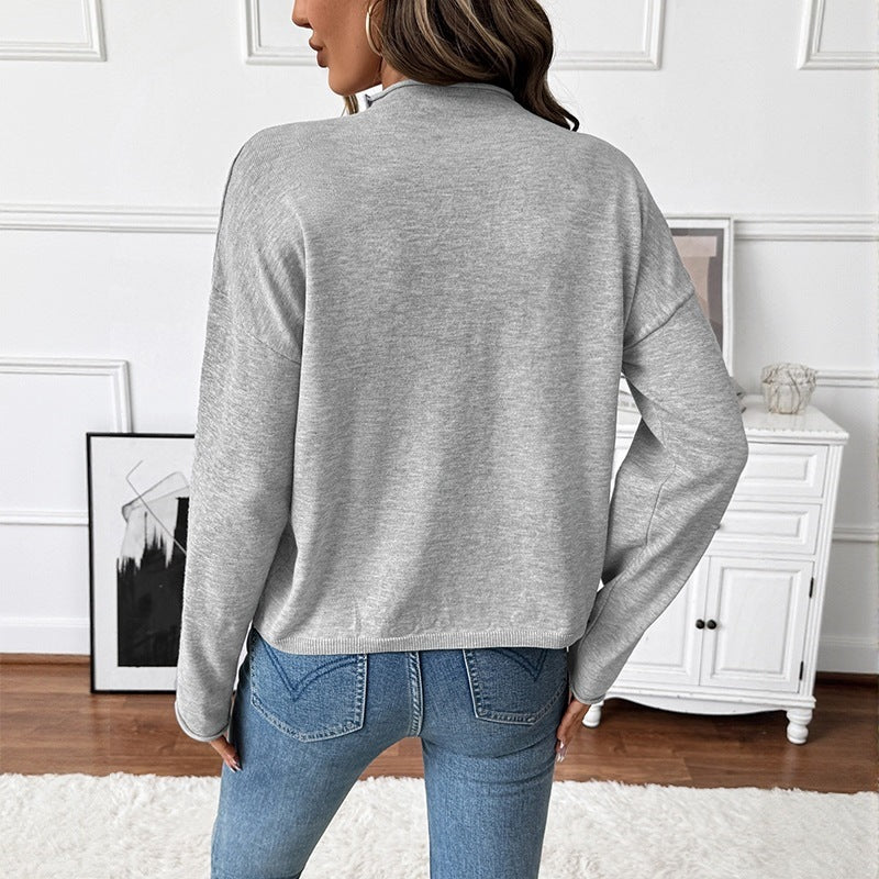 Damen Knopfdetail Strickoberteil Echo Archiv