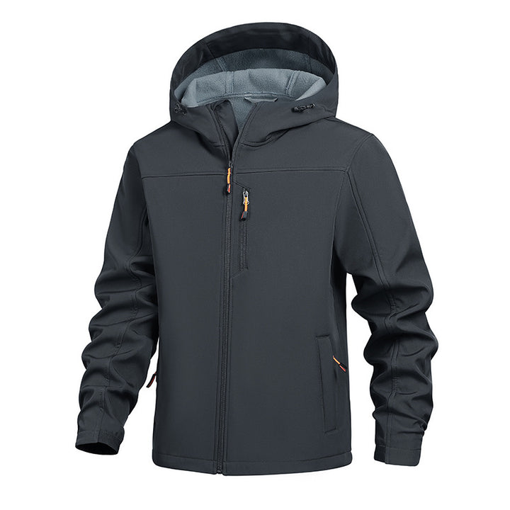 Herren sportliche Funktionsjacke mit verstellbarem Kapuzensystem Echoarchiv