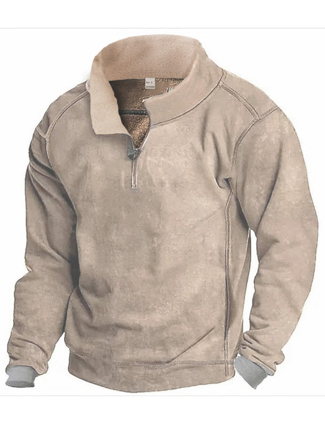 Herren Fleece Sweatshirt mit Stehkragen Echoarchiv