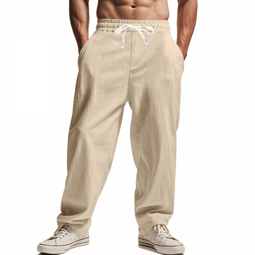 Herren lockere Freizeithose mit elastischem Bund und seitlichen Taschen Echoarchiv