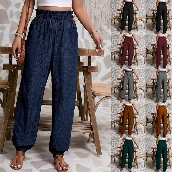 Damen weite Paperbag-Hose Echoarchiv