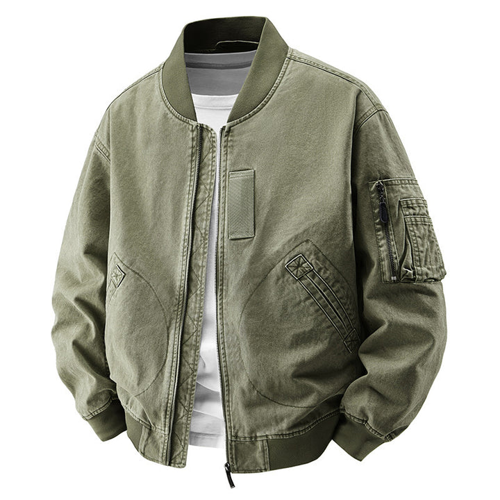 Herren Modische Bomberjacke mit Seitentaschen Echo Archiv