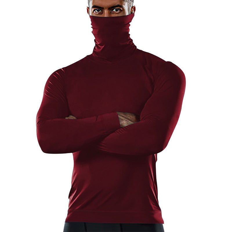Herren funktionales Langarmshirt mit hohem Kragen und UV-Schutz Echoarchiv