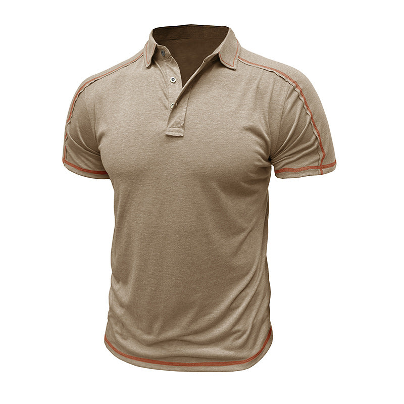 Herren Poloshirt mit kontrastierenden Nähten und atmungsaktivem Stoff Echoarchiv